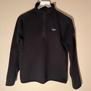 Patagonia Better Sweater, 1/4 Zip, Black, Size Small